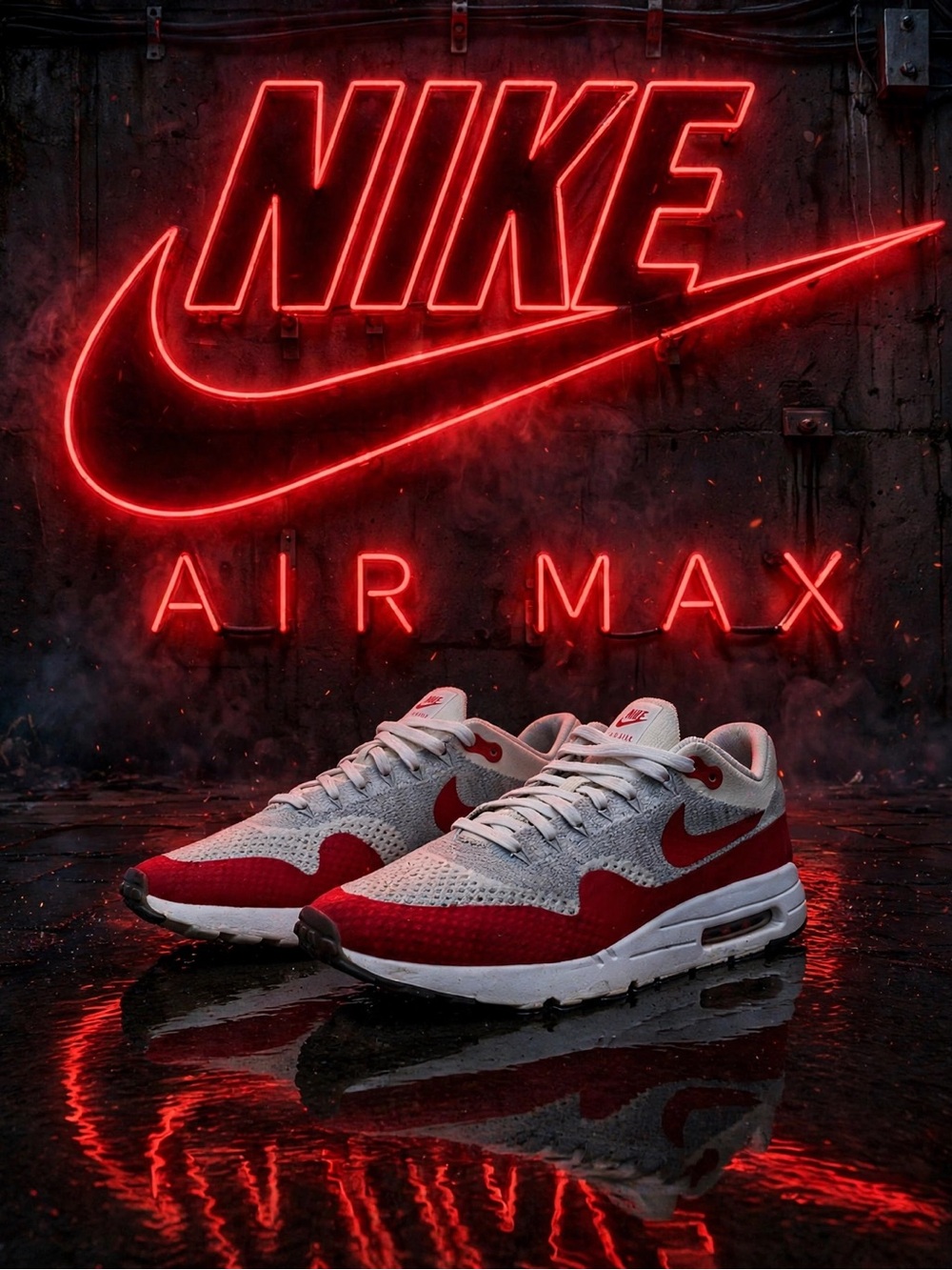 Nike Air Max 1 Ultra Flyknit 'White University Red' (2016)